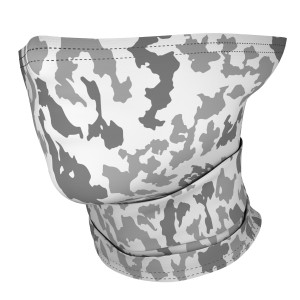 Millenti Cooling Neck Gaiter Fashion Headband - UV 50 Sun Protection Face Mask, 12 Ways To Wear, Reusable Athletic Sports Headwear Wrap that Cools When Wet (Classic Camo) Gray Gaiter G05UGY