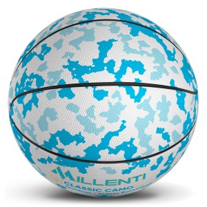 Millenti Street-Wise Basketball Camo-Turquoise Basketballs - Outdoors-Indoors Adult Men Regulation Size 6 Street Basketball 28.5 inch - Turquoise-Camo Basketball - BB0206T