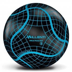Millenti Soccer Balls Size 5 - ProGrid Official Match Soccer Ball With High-Visibility, Easy-To-Track Designs, Black Blue Soccer Ball, SB0905BL