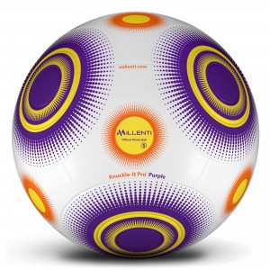 Millenti Soccer Ball Size 5 - Knuckle-It Pro  Purple Soccer Ball w/ High-Visibility, Easy-To-Track Designs, Thermal Fused Match Balls  SB-KIP-PURPLE
