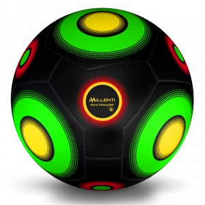 Millenti Team Youth Soccer Balls - Soft Touch Kids Size 4 Soccer Ball With High-Visibility, Easy-To-Track Designs, Black Soccer Ball 4, SB-TY-BLACK 
