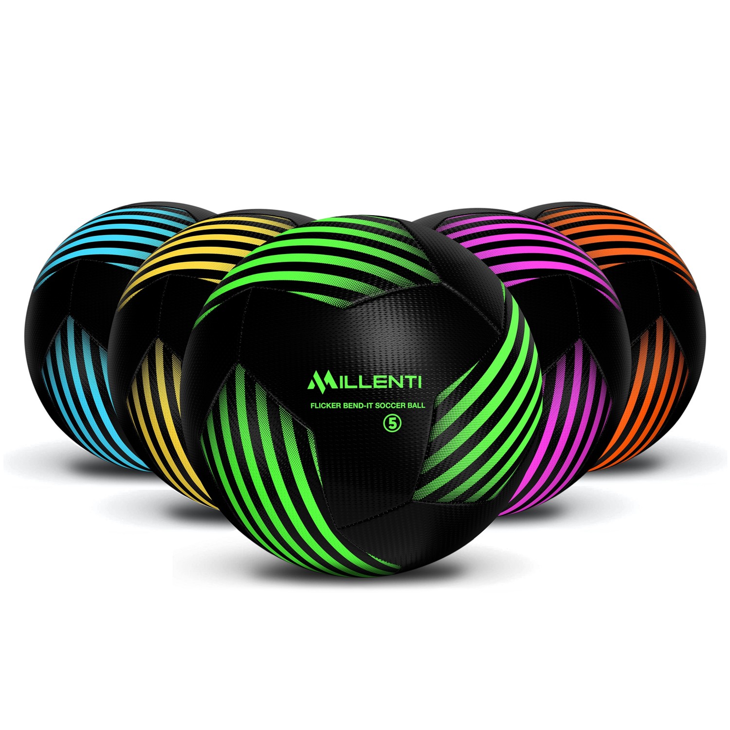 Flicker Bend-It Soccer Ball Size 5 Green